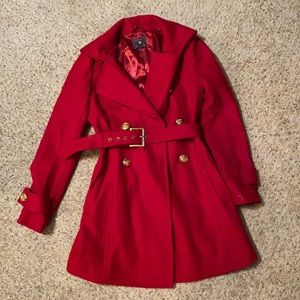 Women’s Red Peacoat Size S
